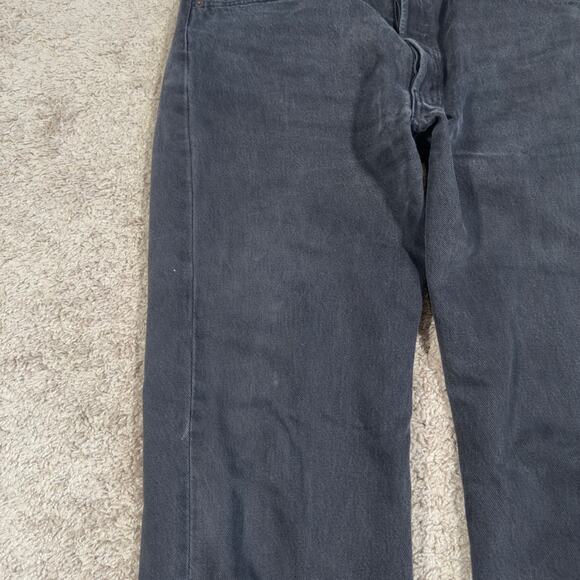 Vintage Levis 501 Jeans Mens 35X34 Black Straight Button Fly Denim Pants 90s USA - Picture 4 of 13